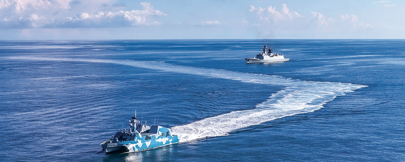 海軍某支隊(duì)組織海上訓(xùn)練